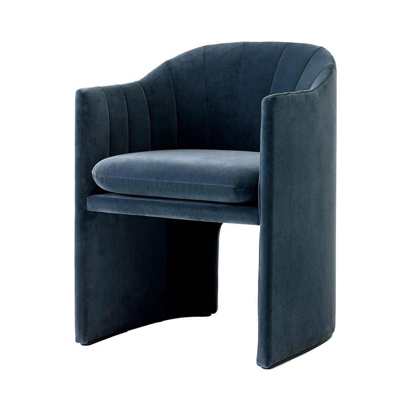 

Italian Style Simple Velvet Sofa Chair Solid Wood Toffee Chair High Elastic Sponge Single Sofa Chair