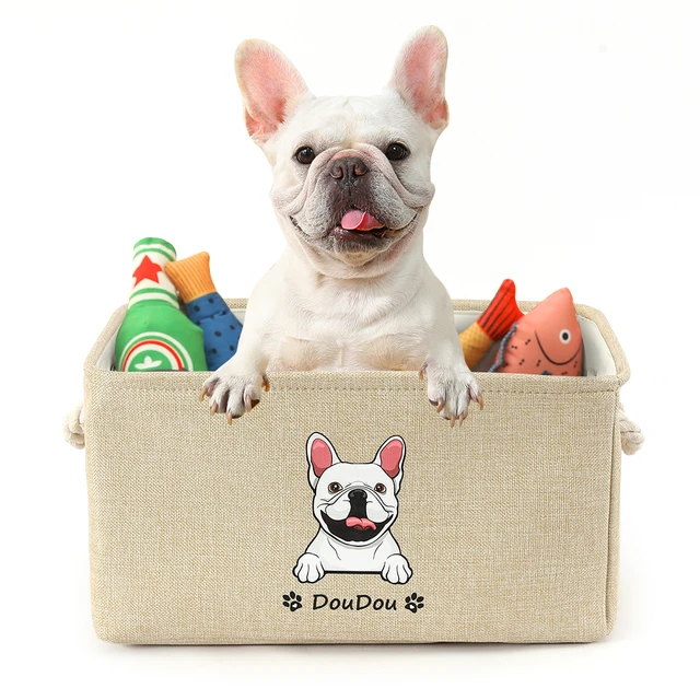 Personalized Dog Toy Basket Pet Dog Accessories Storage Box Free