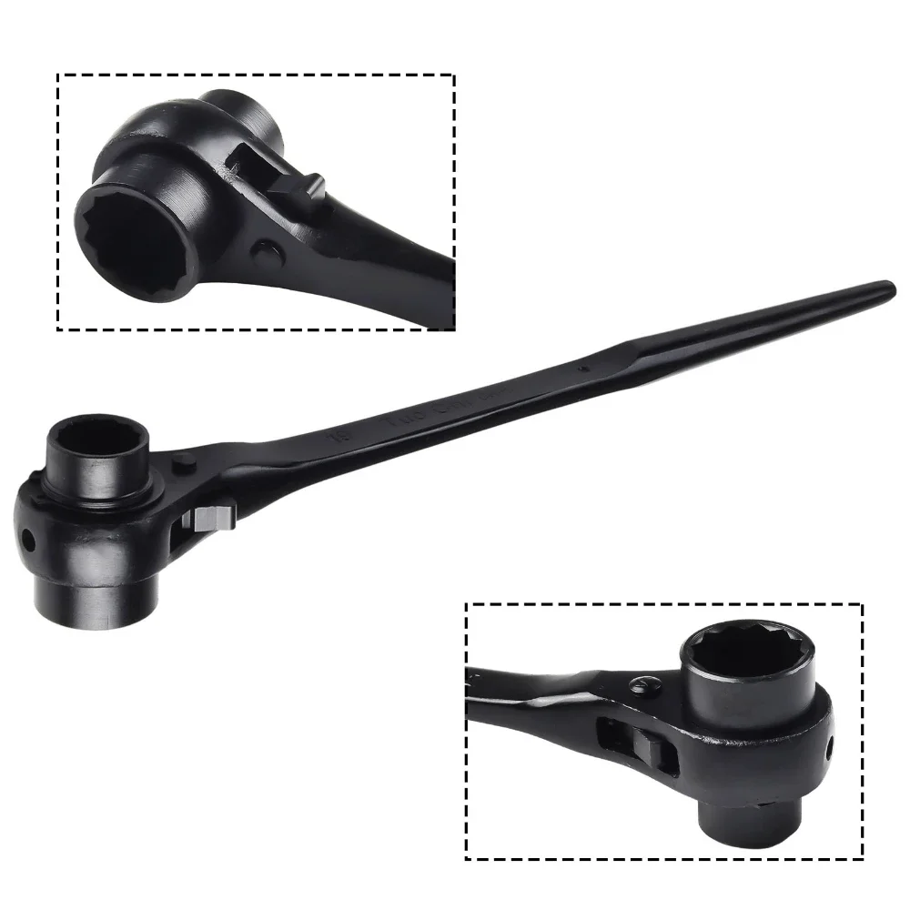 30-32mm Hexagon Ratchet Spanner Industrial Grade Ratcheting Socket Wrench Multi-function Bidirectional Ratchet Socket Wrench