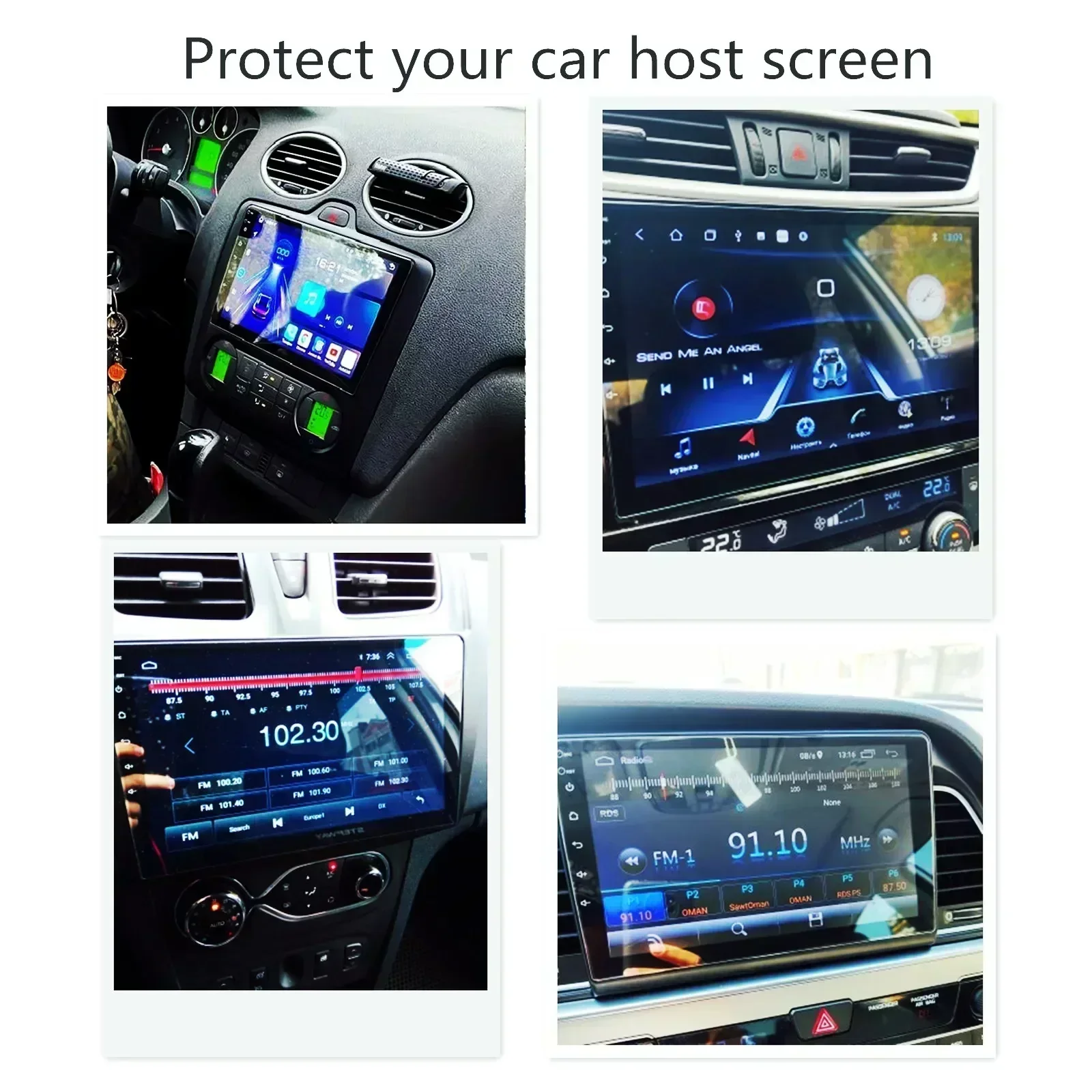 7/9/10/12,3 Zoll Schutzfolie für Android Universal Multimedia Auto-Radio-Player HD Anti-Touchscreen Gehärtetes Glas Aufkleber – Detail 7