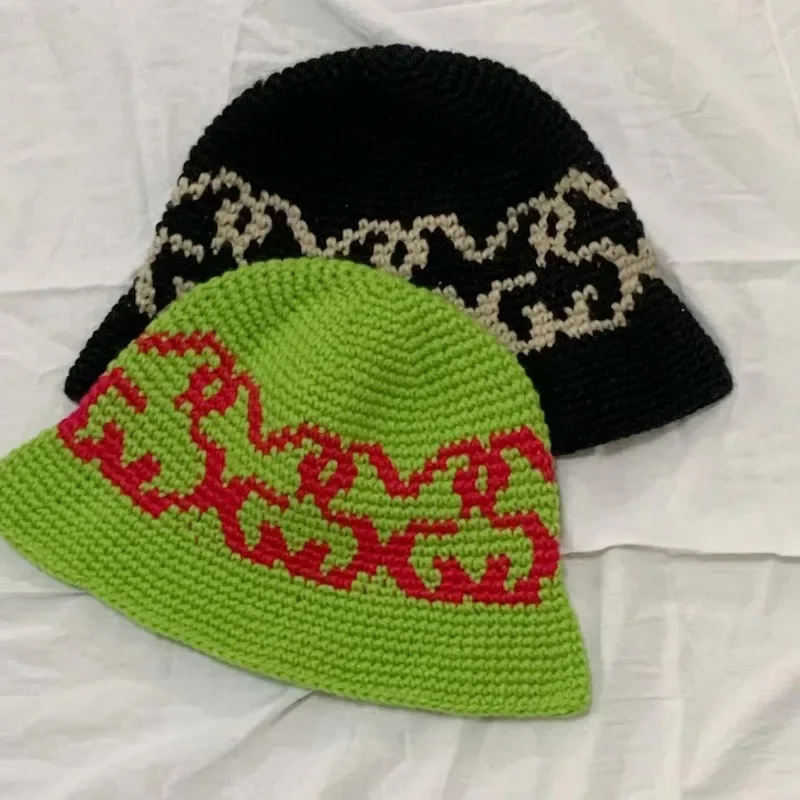 Ins Hot Hand-woven Jacquard Cold Caps for Men and Women Autumn and