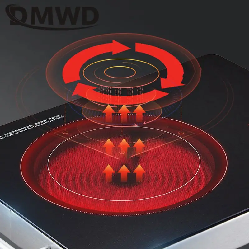 DMWD 110/220V 3500W Household Induction Cooker Electromagnetic Oven Waterproof Electric Stove Smart Touch Control Heating Plate induction cooker