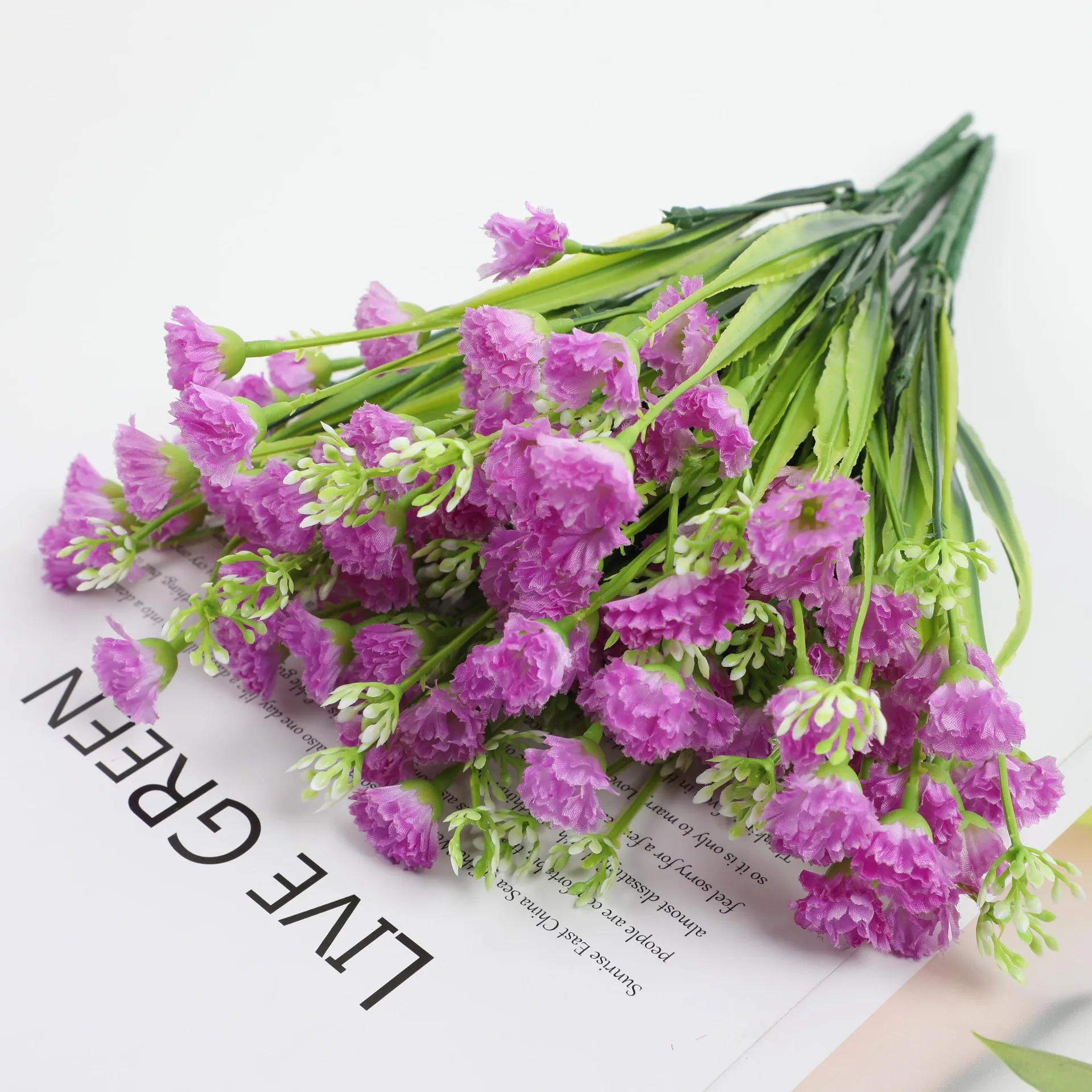 Plastic Wedding Party Decoration Artificial Bouquet Carnation 5