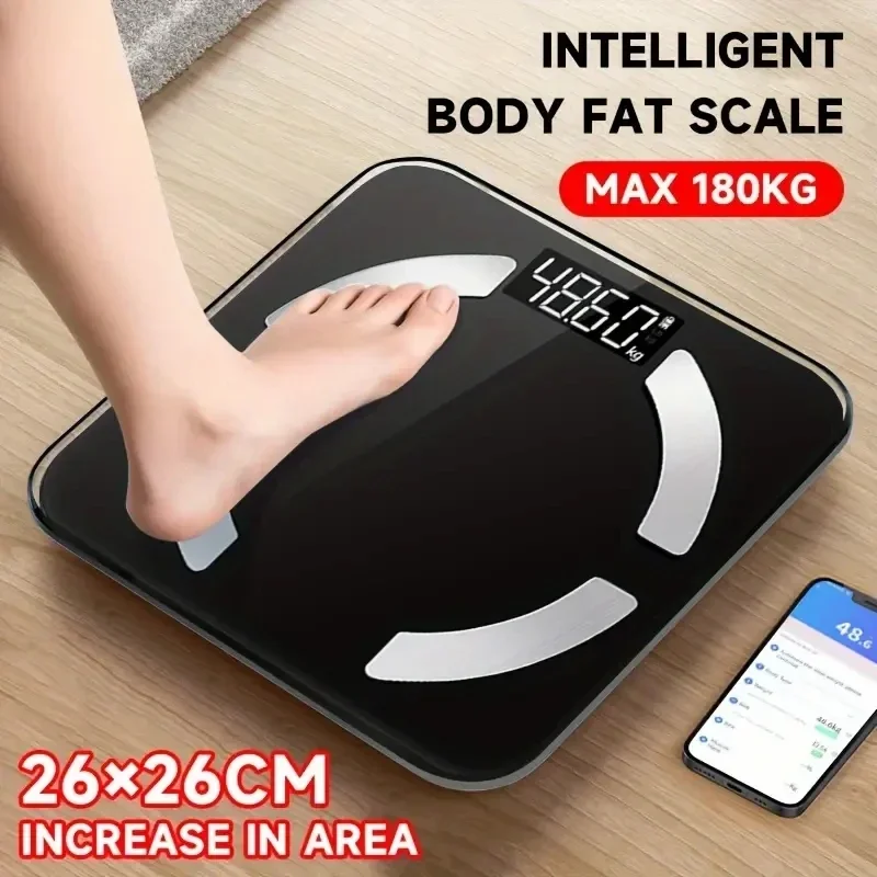 Accuway Smart Body Fat Scale High Precision Bluetooth Weight Scale with HD Display and Mobile App Connection for BMI Fat Muscle