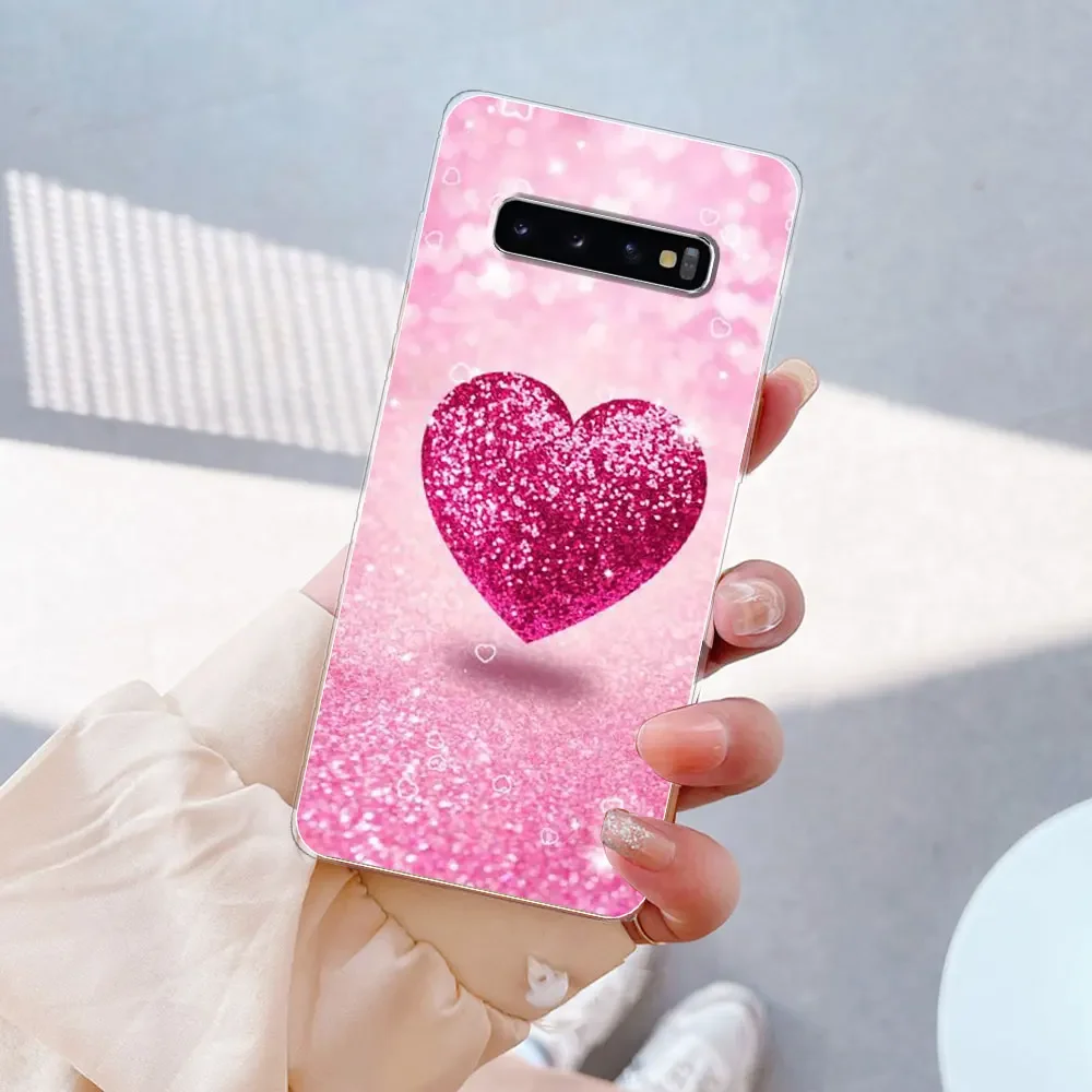 glitter galaxy s10+ case
