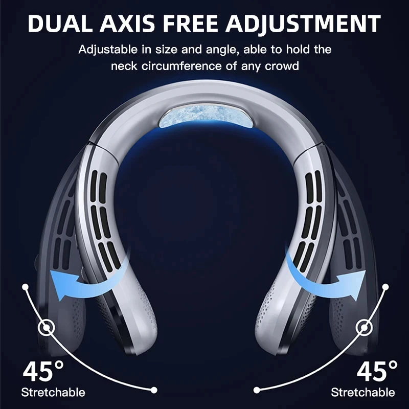 Xiaomi 8000mAh USB Hanging Neck Fan Portable Bladeless Mini Rechargeable Mute LED Digital Display Electric Fans Air Cooler New 3 Xiaomi 8000mAh USB Hanging Neck Fan Portable Bladeless Mini Rechargeable Mute LED Digital Display Electric Fans Air Cooler New 3