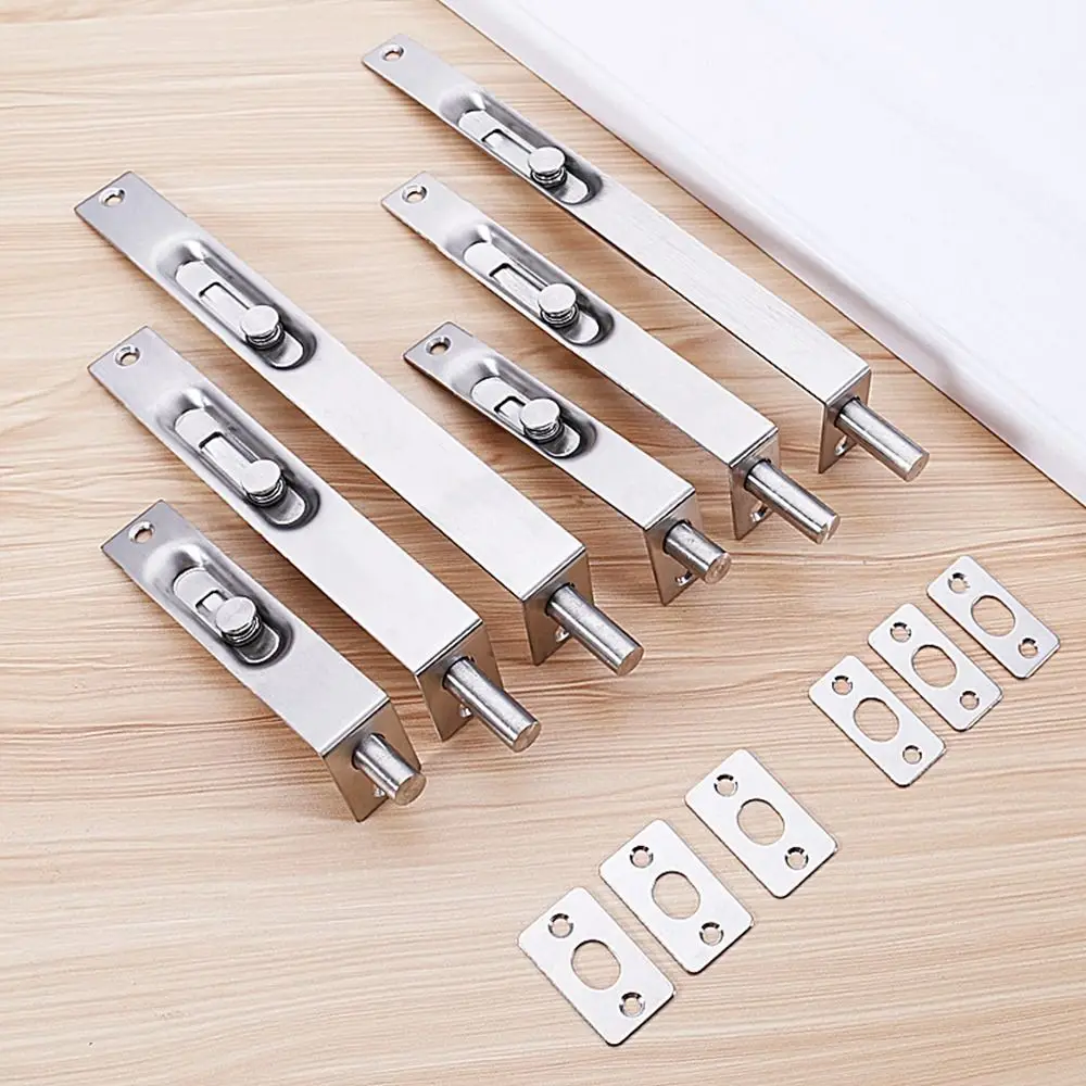Door Latch Stainless Steel Home Gate Door Latch Bolt Slide Lock