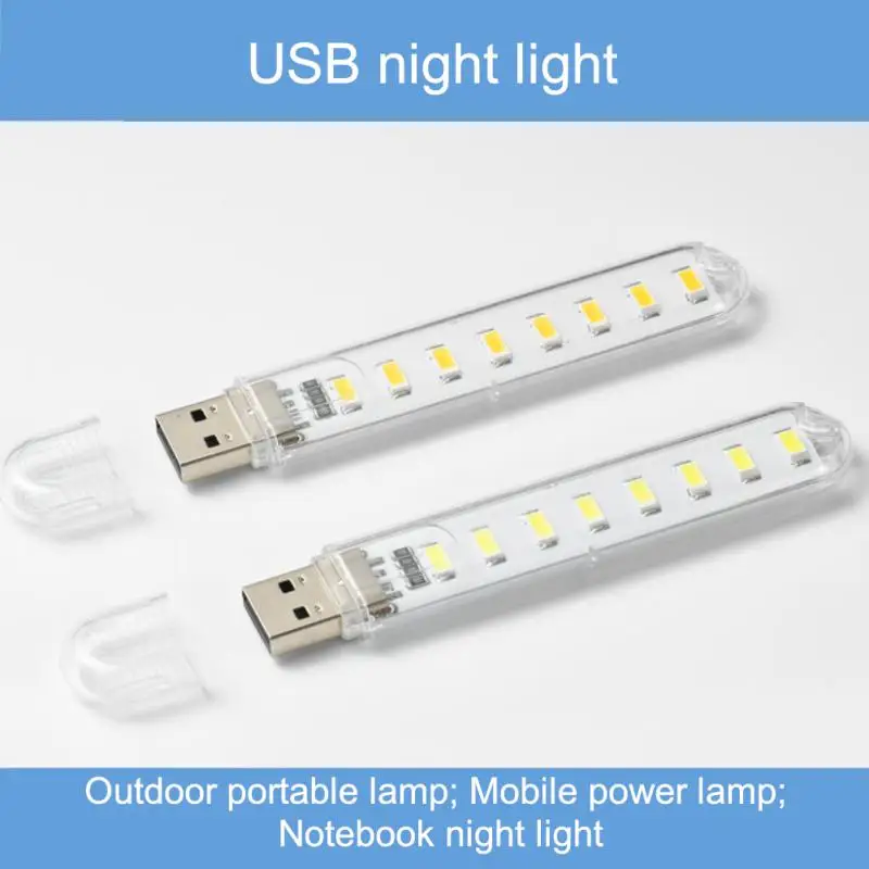 LED Book Light Mini Portable USB Ultra Bright Reading Book Night Lamp Warm White Color For Power Bank PC Laptop Notebook