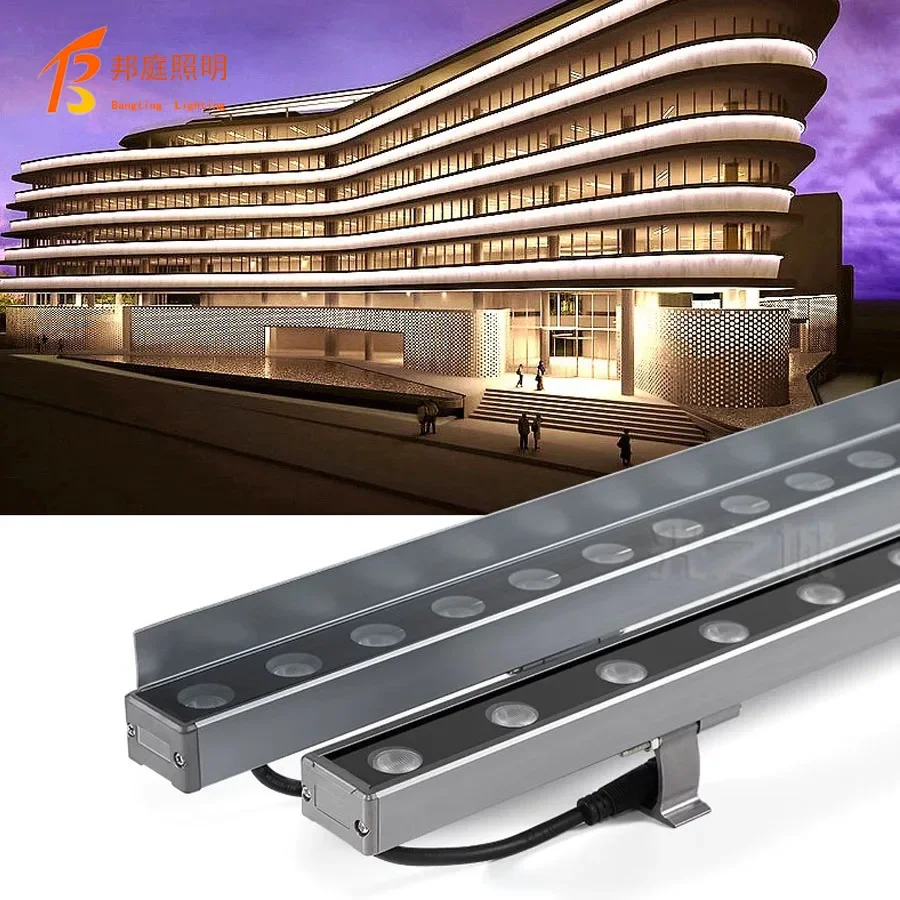Aluminum housing color changing 12W 18W 24W 36W outdoor light dmx RGB linear LED wall washer