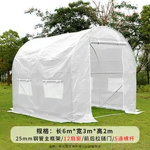 Outdoor Plant Growth Walk-In Tunnel Greenhouse