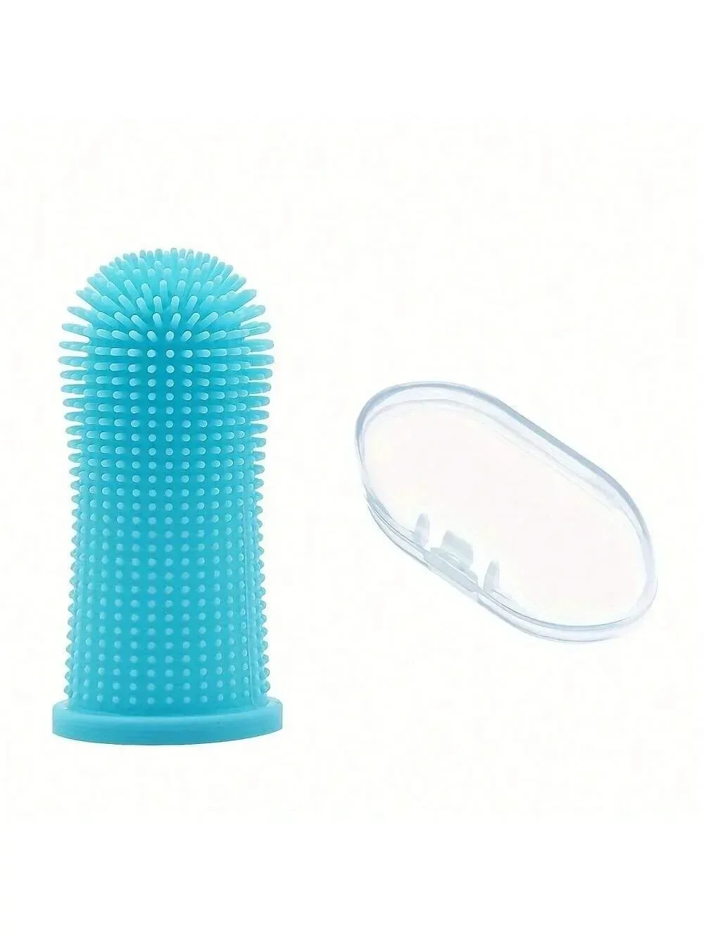 Pet Finger Toothbrush with Silicone Bristles for Effective Oral Cleaning