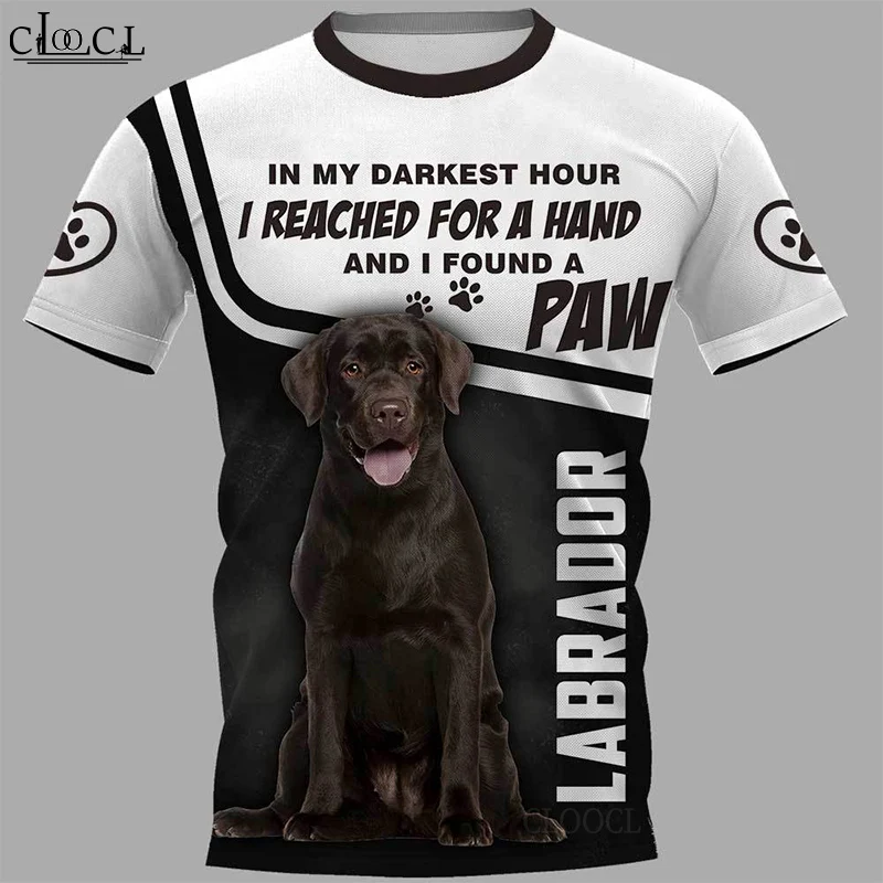 

HX Newest Popular Labrador Summer Unisex T-Shirt Men Streetwear 3D Print Harajuku Short Sleeve Casual Pullover Drop Shipping