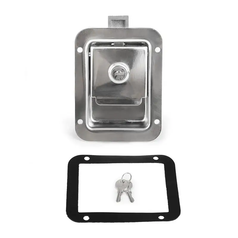 Tool Box Locks With Keys Stainless Steel Replacement Handle Tool Box Locks Anti-Theft Recessed Professional Panel Lock For Truck