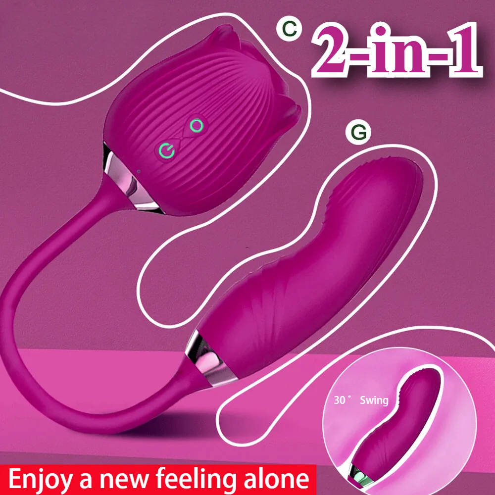 3-in-1 Dual Rose Vibrator Saugen Sexspielzeug 10 Geschwindigkeiten Wasserdicht Klitoris Sauger Dildo G-punkt Anal Plug Vibratoren Stimulator Weiblich 1