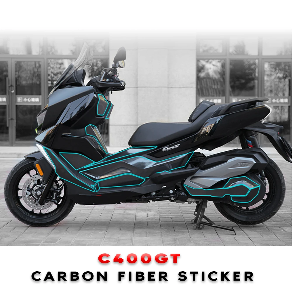 5D Carbon Fairing Emblem Sticker Decal Motorcycle Body Full Kits Decoration Sticker For BMW C400GT C400 GT