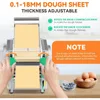 Commercial Pasta Maker Machine Electric Dough Roller Noodle Making Machine with 2/6mm and 2.5mm Round Blade Thickness Adjustable 3