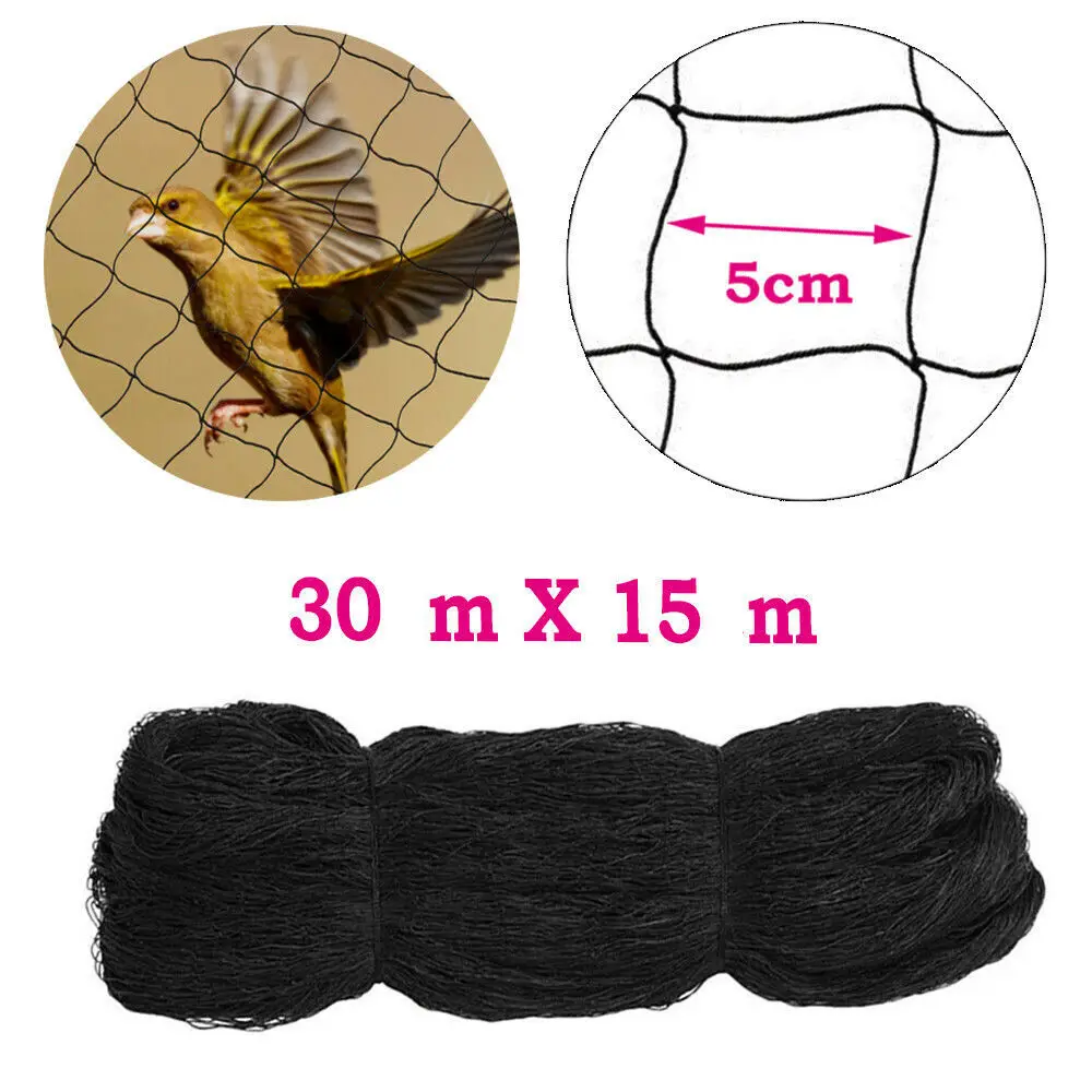 15X30M Anti Bird Protect Tree Net Fruit Crop Plant Garden Pond Netting Mesh Fly Trap Frutteto Anti-Bird Net Nylon Lavorato A Maglia