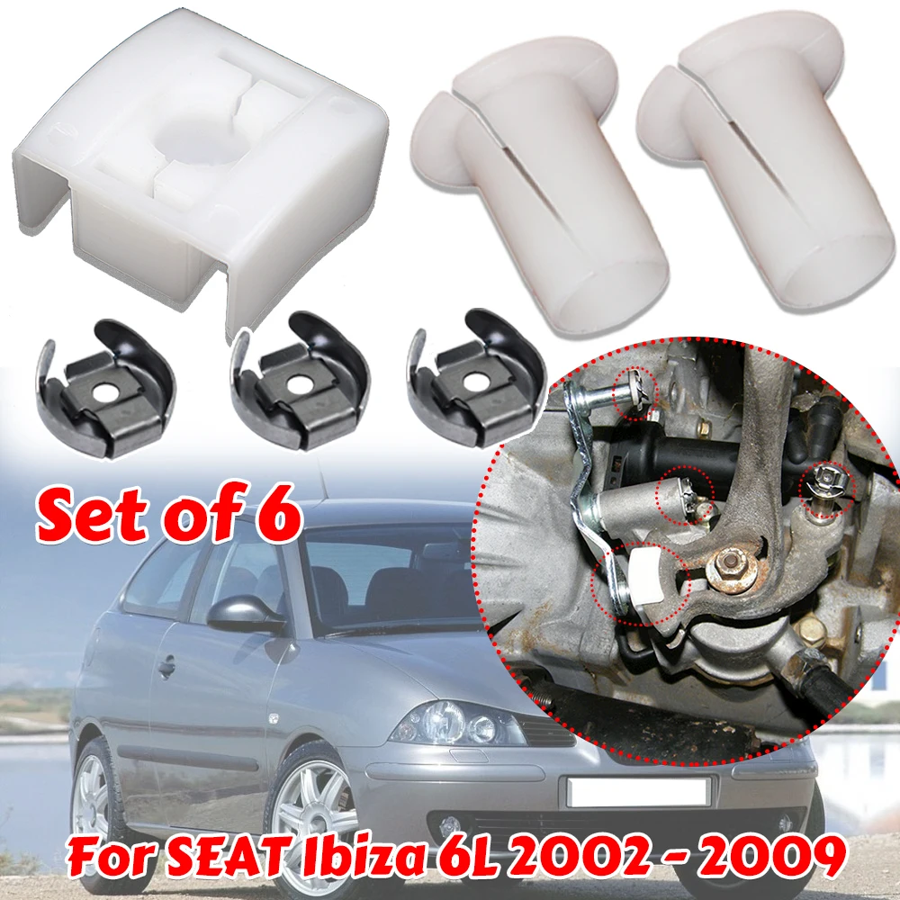 Gear Selector Wiring Lock Washer Shift Relay Lever Slide Bushing Kit For SEAT Ibiza 6L 2002-2009