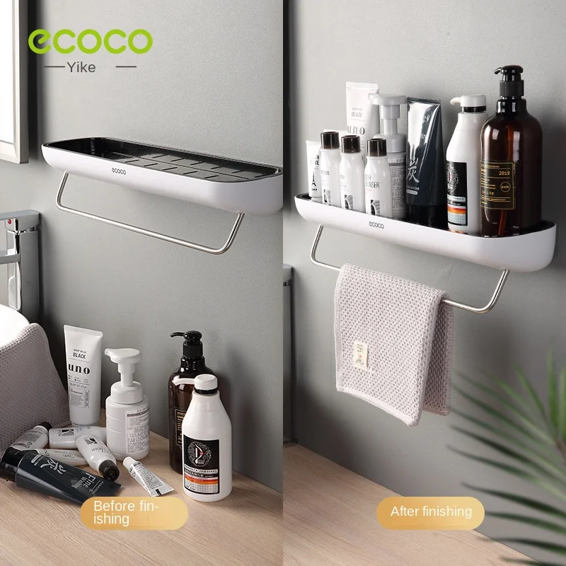 

2pcs/bathroom storage rack, toilet, restroom, washstand, wall towel storage rack, non perforated wall mounted bathroom