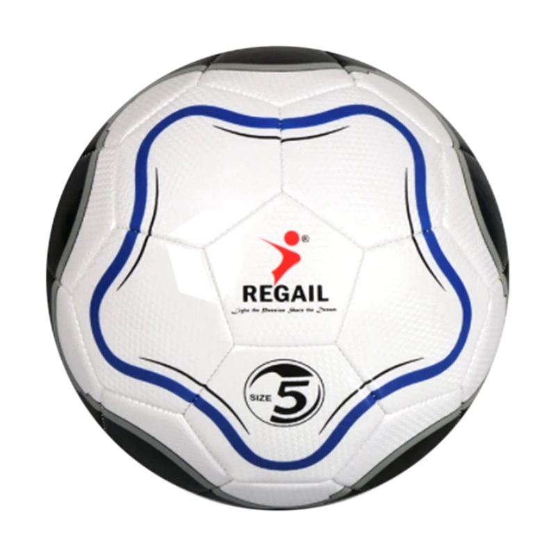 

REGAIL 1 Piece Soccer Ball Standard Football Machine-Stitched Thickened Football Goal League Ball Sport Training Football Size 5