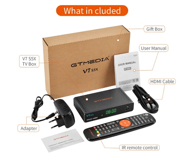 PIEFFE Telecomando Originale Per Decoder GT MEDIA V8 Nova – Sostituzione Telecomando Con Batterie Incluse, Compatibile Perfettamente, Facile E Immediato