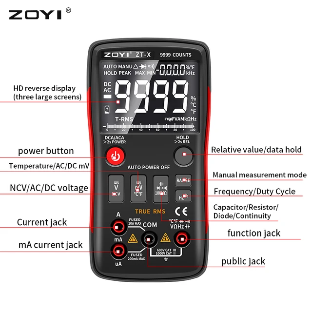 ZOYI ZT-X Digital Multimeter High-precision 3