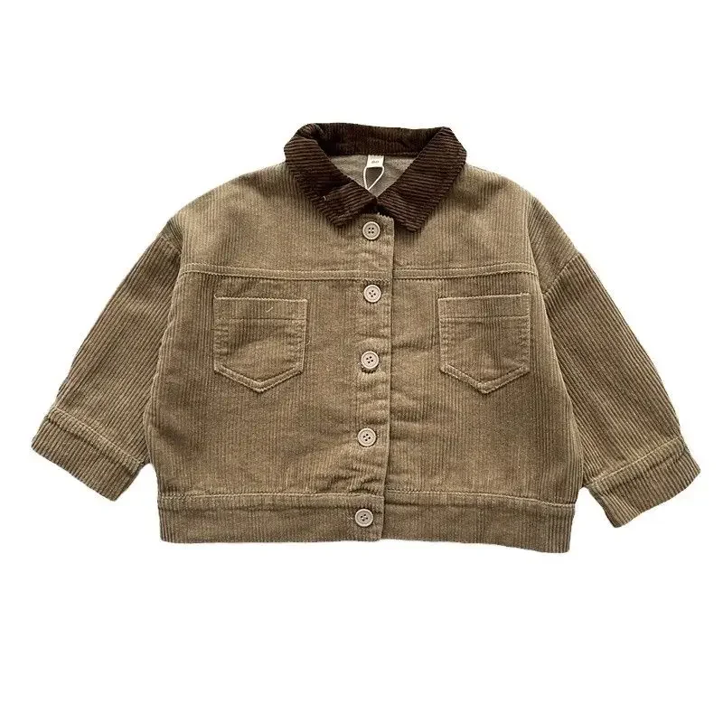 Childrens Retro Coat - Japanese Korean Autumn Winter Jacket for Boys  Girls
