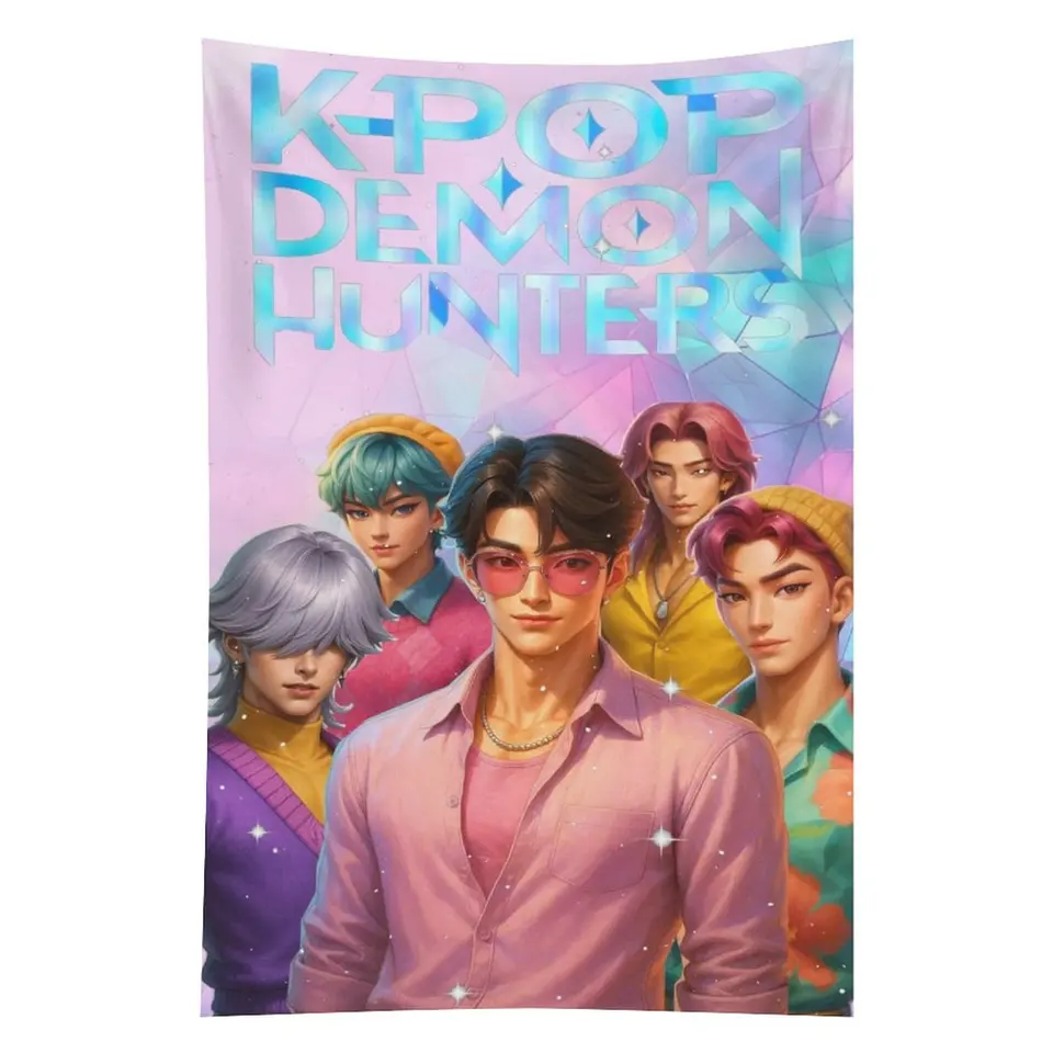 KPop Demon Hunters Tapestry Wall Art Decor