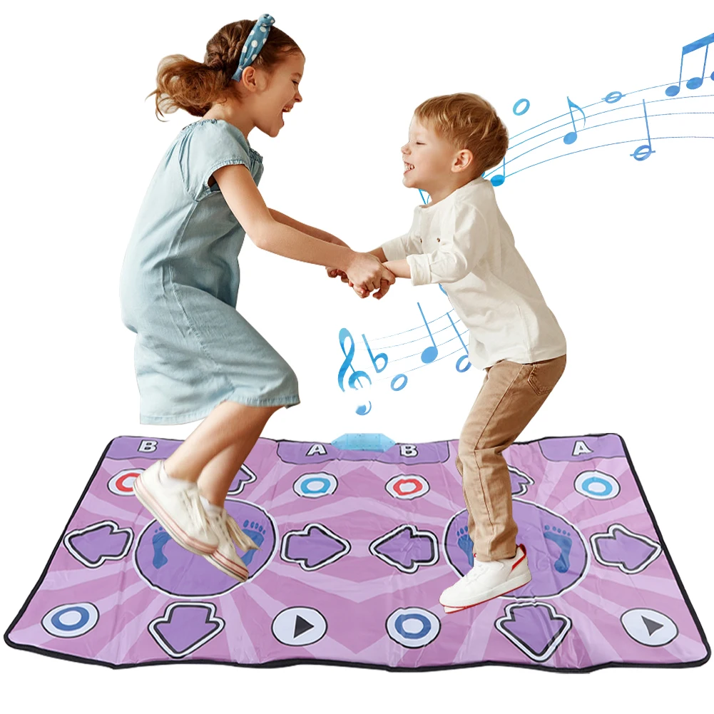 Double Users Musical Dance Mat with Wireless Controller Dance Floor Mat 100 Music 60 Sensory Games Plug And Play for TV Computer