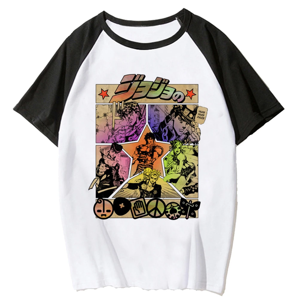 

Jojo Bizarre Adventure t-shirts women harajuku funny top girl streetwear comic anime clothes