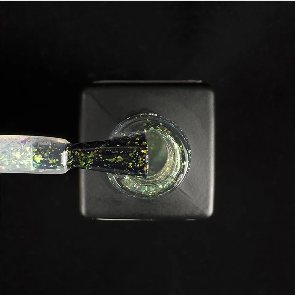 Aurora Opal Top Coat 12ml - Glittery No Wipe Gel Manicure