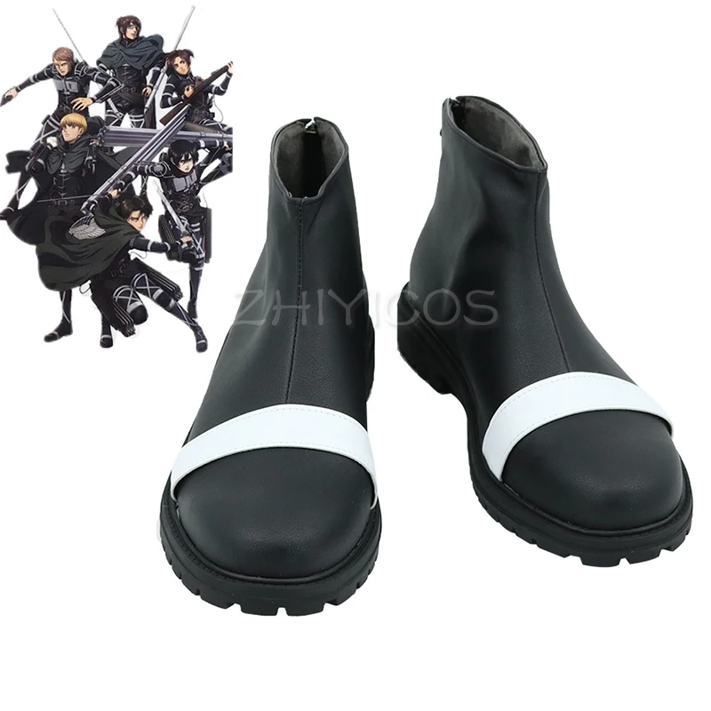 타이탄에 대한 새로운 애니메이션 공격 마지막 시즌 코스프레 신발 Levi Eren 코스프레 신발 의상 액세서리 코스프레 소..