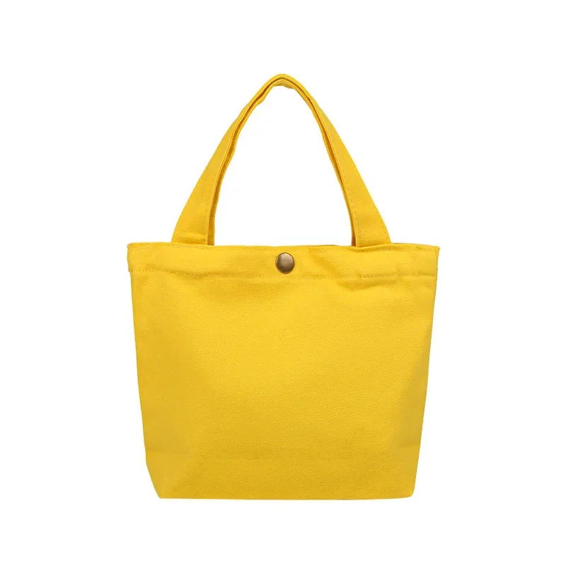 5pcs Custom Logo Small Fresh Portable Canvas Bag Simple Canvas Shoulder Bag Large Capacity Ins Fashion Canvas Tote Bag