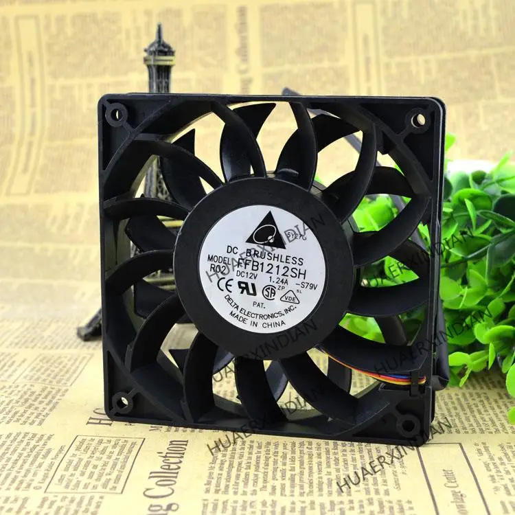

New FFB1212SH 12025 12V 1.24A 12CM/ Cooling Fan Assembly Kit