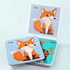 64 Pieces Wooden Puzzle Cartoon Animals Car Fruits Vegetables Pattern Jigsaw Puzzles Game Kids Educational Learning Toys 4