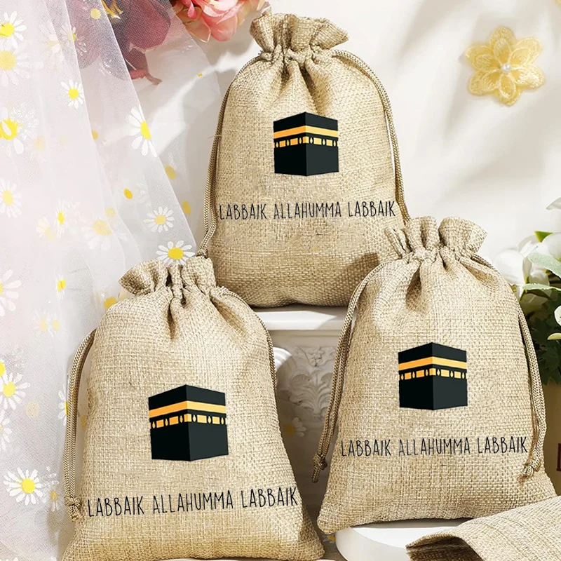 Kaaba 선물 가방, Eid Mubarak al-Fitr Al Adha 이슬람 라마단 카림 장식, 어린이, eidi money hajj umrah, 5 개