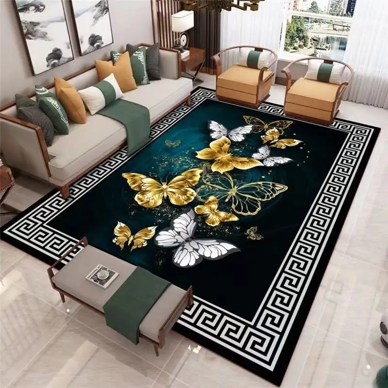 Floor mat coffee mat shaggy rugs 40*60CM modern new Chinese crystal velvet living room coffee table blanket simple light European Chinese wind sand mat