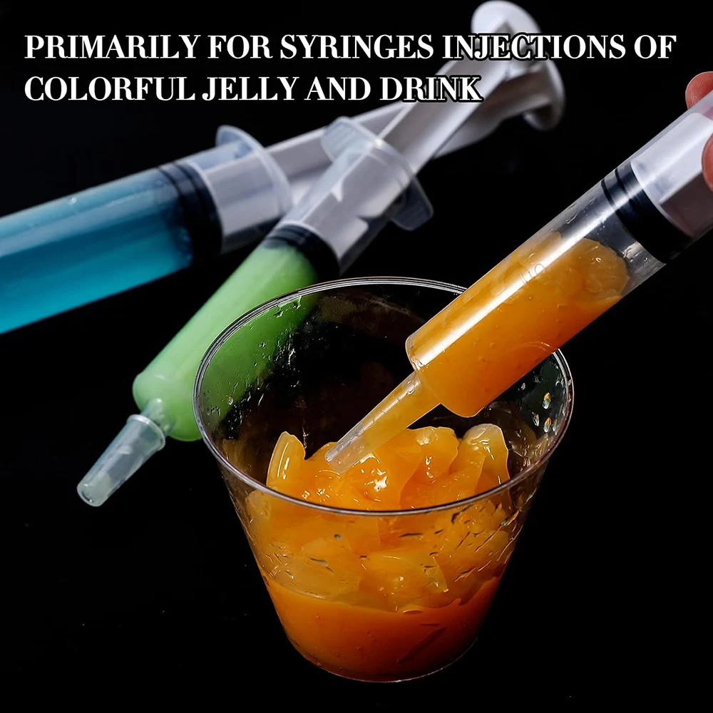 2 OZ Reusable Party Springe for jelly Shot,Durable jelly Shot Syringes for Halloween Thanksgiving Christmas Bachelorette Parties