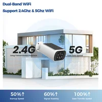 Caméra de Surveillance Extérieure Solaire ALEVIO, Caméra WIFI Sans Fil 2,5K, Ultra-autonomie en Veille, PIR, Lumière Intelligente, Vision Nocturne, détection AI, Appareil photo à batterie, WIFI 2,4 GHz/5 GHz 3