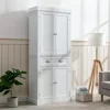 72" Freestanding Kitchen Pantry Storage Cabinet with Doors and Adjustable Shelves,Storage Cupboard with Large Drawer for Kitchen 1