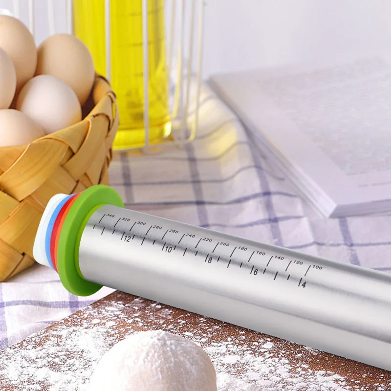 Precision Baking Made Easy 2 Measuring Rolling Pins with Spacers and Baking  Ruler Perfect for Even Dough Thickness Pastry Pizza - AliExpress