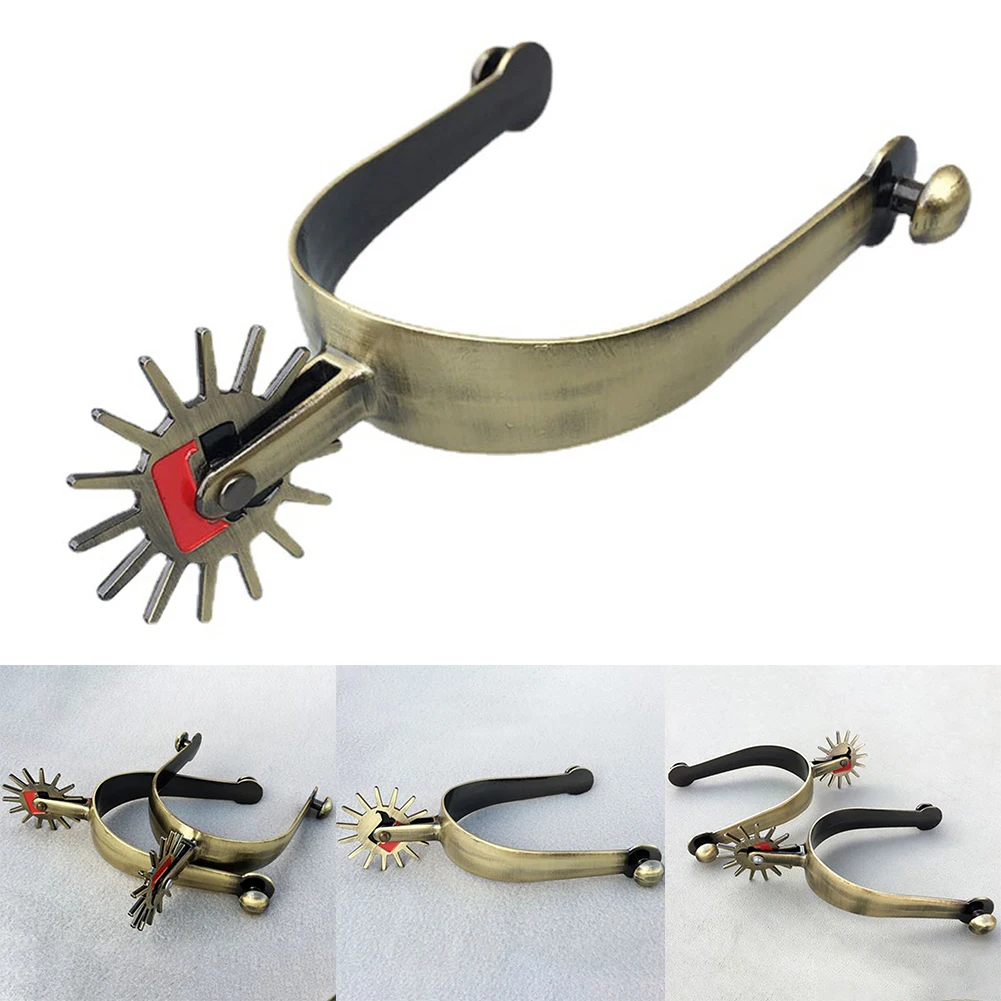 Equestrian Spurs Durable Easy To Install Equestrian Supplies Horse Riding Long Head Spurs Zinc Alloy 1 Pairs High Quality