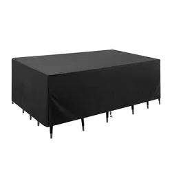 Universal Black Waterproof Outdoor Furniture Dust Cover for Patio Chairs, Sofas, and Tables (170x94x70cm)