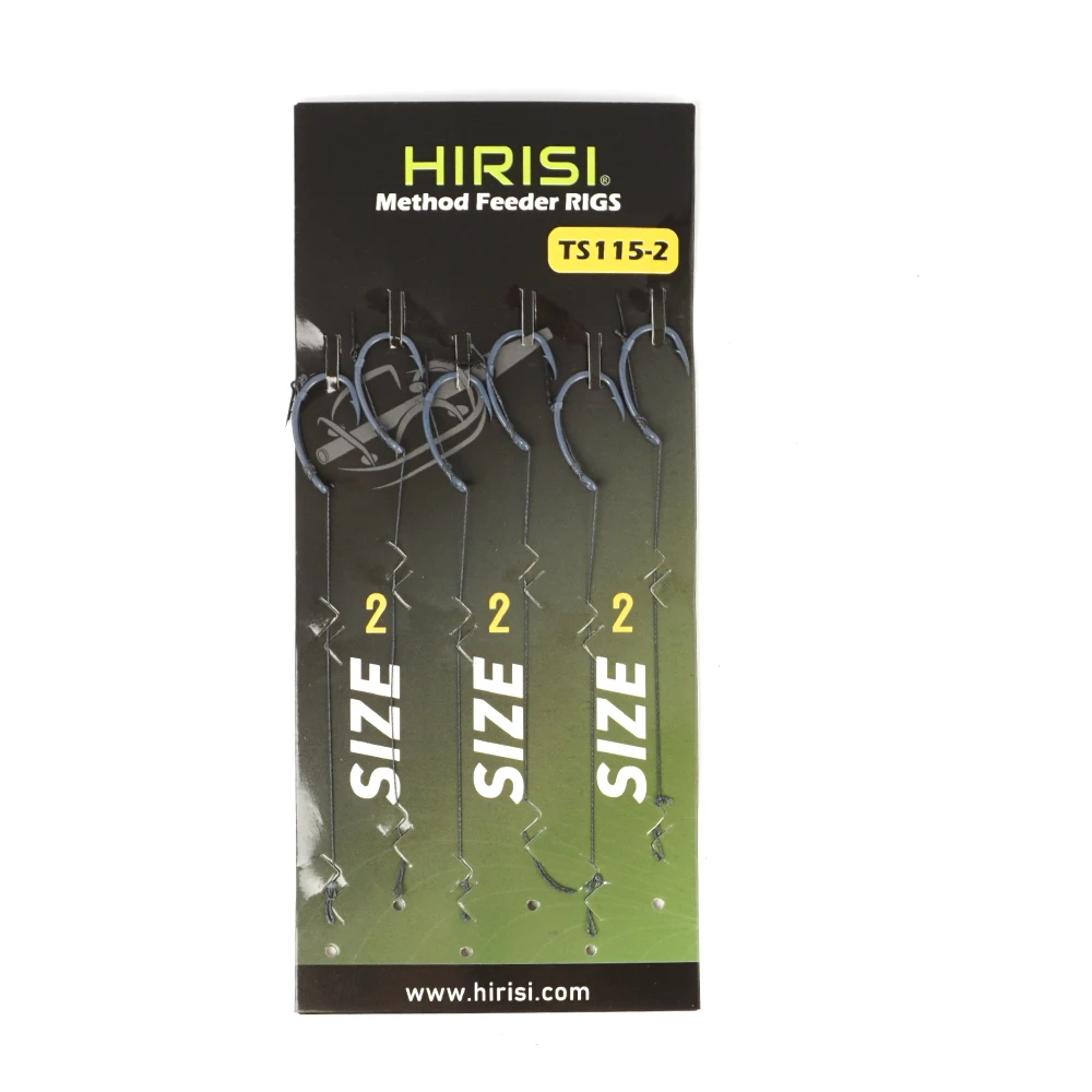 Bas de ligne prêts Hirisi TS115 - 6 montages pour pêche au feeder - Accessoires carpe