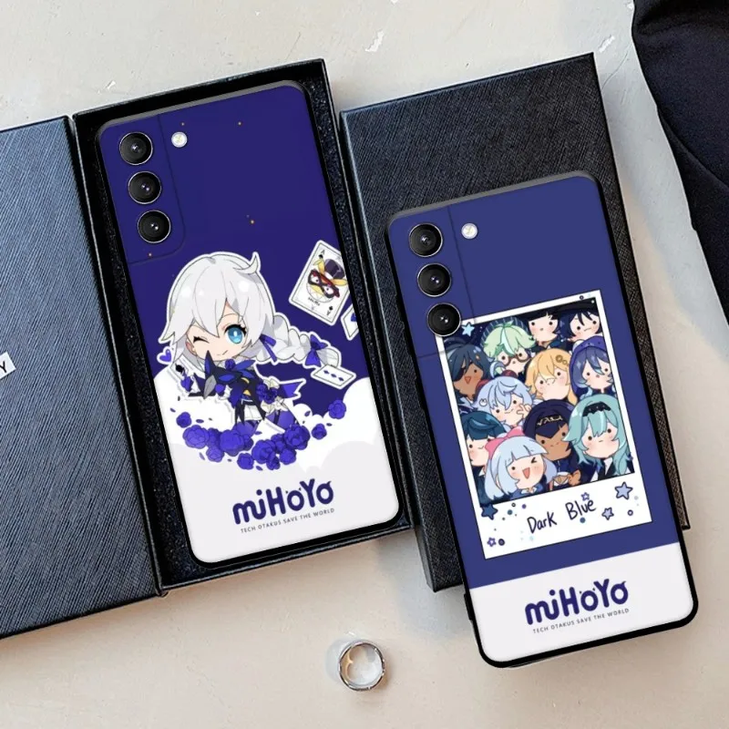Genshin Mihayo Custodia Per Telefono Comprimi Per Samsung Galaxy S22 23 21 S20 Fe Ultra S10 S9 S8 Plus S10E Note 20Ultra 10Plus Cover