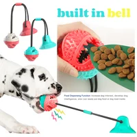 Pet Dog Chew Toy for Large Small Dogs Suction Cup Rubber Ball Rope Interactive Vocal Toys Indestructible Tooth Clean Slow Feeder 1
