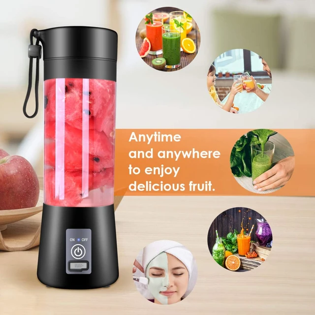 Portable Blender,Personal Blender, Smoothies  Jucier Cup USB Rechargeable and Personal Size Blender Shakes,380ml,Fruit Juice,Mix - Image 3