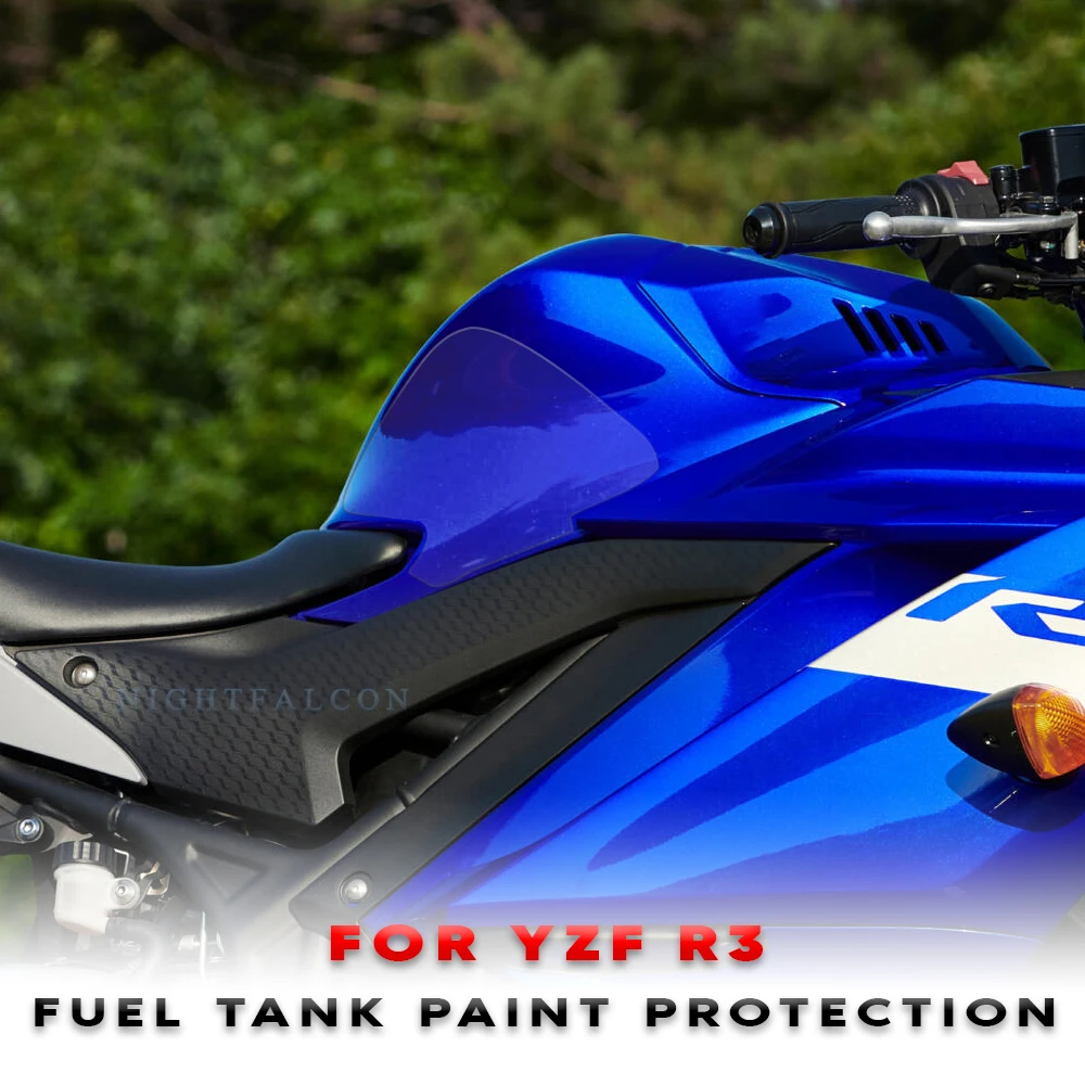 FOR YAMAHA YZFR3 YZF R3 2019 - 2022 Fuel tank protection sticker 2021 2022 Paint TPU Protecting Film R25