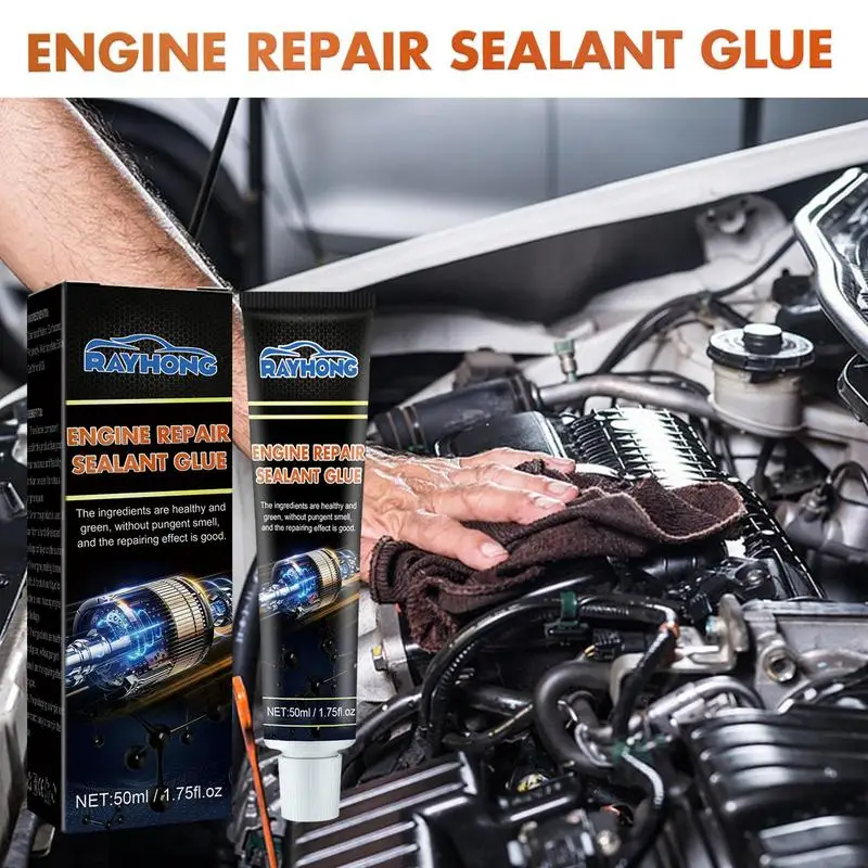 

Black Silicone Adhesive Sealant 50ml Tube Engine Repair Gasket Seal Maker Glue Sealant High Temperature Sealant Heat Resistant