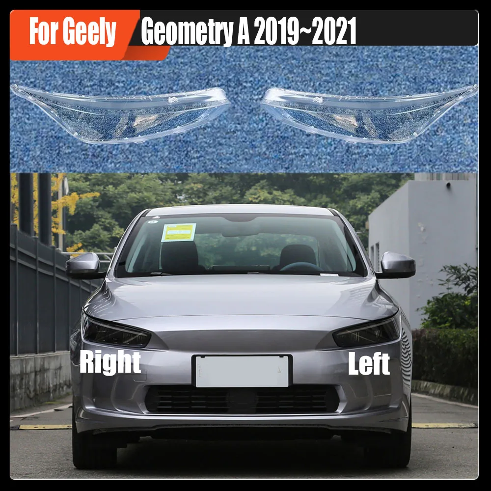 

For Geely Geometry A 2019~2021 Car Front Headlight Cover Auto Headlamp Lampshade Lampcover Head Lamp light glass Lens Shell Caps